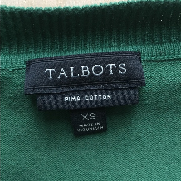 Talbots Kelly Green Cardigan Sweater. - Picture 5 of 7